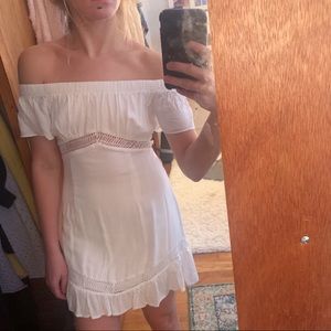 Cotton Candy LA, Off The Shoulder White Mini Dress